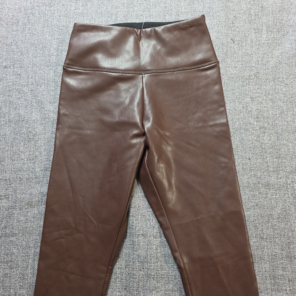 Hollister Ultra High-Rise Faux Leather Leggings‎ by Abercrombie & Fitch XS Brown
